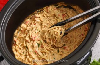 Crockpot Chicken Spaghetti